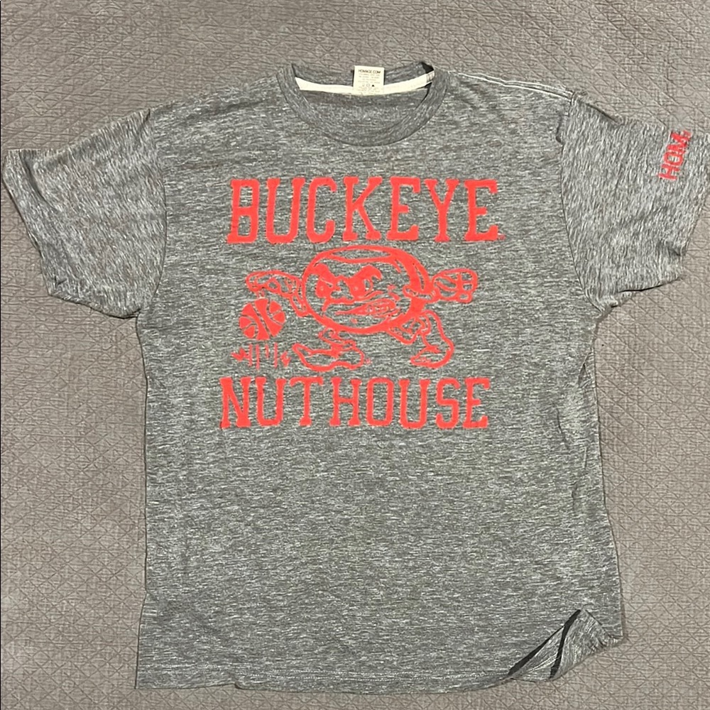 Ohio State Grey Heather Buckeye Nuthouse mens triblend t-shirt 6th Man